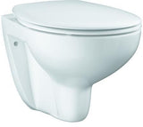 GROHE Wand-Tiefspül-WC-Set Bau Keramik 39351 mit WC-Sitz soft close alpinweiß – spülrandlos
