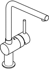 GROHE Minta Einhand-Spültischbatterie L-Auslauf hard graphite gebürstet – schwenkbarer Rohrauslauf