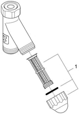 GROHE WAS-Schrägfilter 41275 DN20 bis 80°C mit Klarsicht-Kappe, chrom – Eggemann Serie