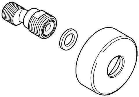 GROHE S-Anschluss 12662 Chrom – 1/2" x 3/4" mit Schalldämpfer und Rosette
