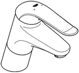GROHE Eurosmart Care Einhand-Waschtischbatterie – hohe Ausführung, chrom, mit Temperaturbegrenzer