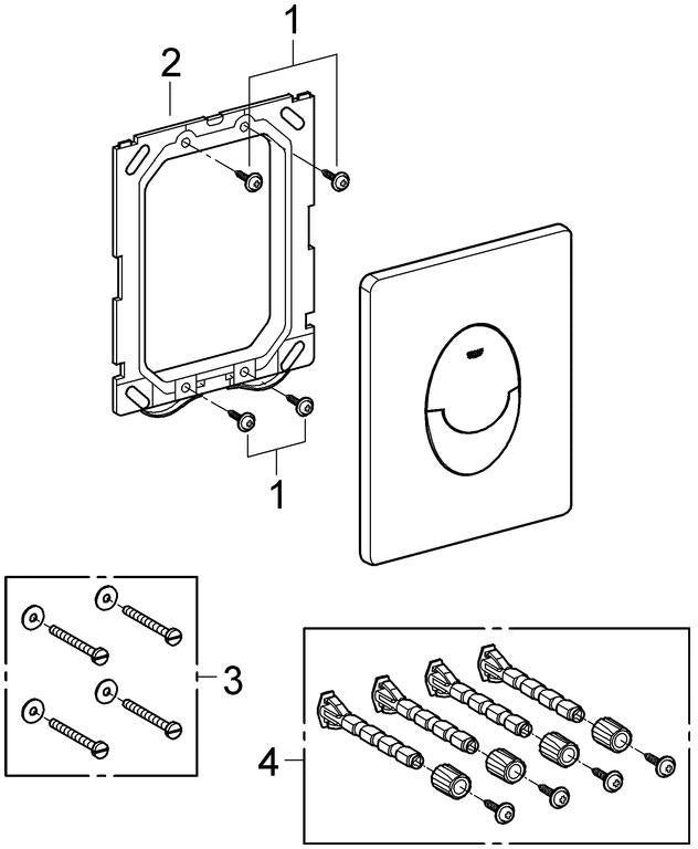 GROHE Skate Air WC-Betätigungsplatte 38505 Start/Stopp 2-Mengen senkrecht chrom