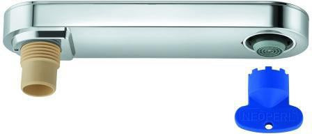 GROHE Auslaufbrause 48454 mit herausziehbarem Auslauf – chrom, EcoJoy, SpeedClean, AquaGuide