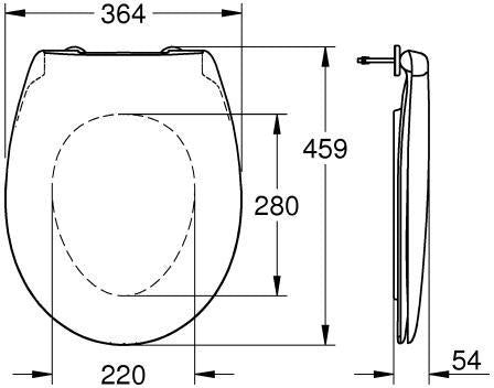 GROHE WC-Sitz Bau Keramik 39492 alpinweiß mit Quick-Release-Funktion