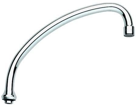 GROHE Rohrauslauf 13077 mit 235 mm Ausladung, U-Form, chrom – für Küchen-Standbatterien