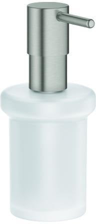 GROHE Essentials Seifenspender 40394_1 für Halter Essentials/-Cube, Glas satiniert, 160 ml