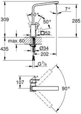 GROHE Eurocube Einhand-Spültischbatterie – Hoher Auslauf, 90° schwenkbar, Chrom