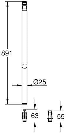 GROHE Brauserohr Euphoria SmartControl 48498 95 cm – Ersatz-Brauserohr in Chrom