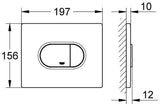 GROHE Arena Cosmopolitan WC-Betätigung 38844 – Pneumatisch, Chrom, 2-Mengen-Technik