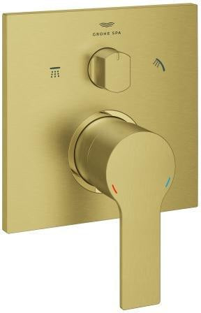 GROHE Allure Einhandbatterie Fertigmontageset – 3-Wege-Umstellung, cool sunrise gebürstet