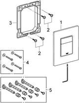 GROHE Skate Cosmopolitan WC-Betätigungsplatte aus Messing, chrom, 2-Mengen- & Start/Stopp-Technik