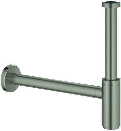 GROHE Geruchsverschluss 28912 für Waschtische 1 1/4 Zoll Messing Chrom – Flaschensiphon mit Rosette