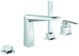 GROHE Allure Brilliant Private Collection 4-Loch-Wannenkombination mit Rändelstruktur-Griff – Chrom