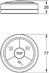 GROHE Fernbedienung 48113 chrom – Steuerung für GROHE Armaturen mit Lithium-Knopfzelle