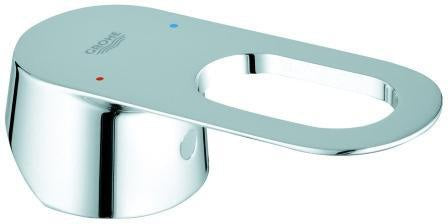 GROHE Hebel 46696 Chrom – Armaturengriff mit Temperaturanzeige rot/blau