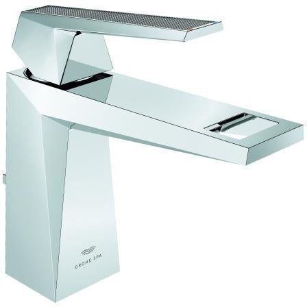 GROHE Allure Brilliant Private Collection Waschtisch-Einhandhebelmischer M-Size mit Rändelstruktur, Chrom