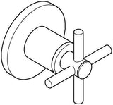 GROHE Unterputzventil-Oberbau Atrio Kreuz-Griff Chrom – Hochwertiger Aufbauteil mit Abdeckrosette