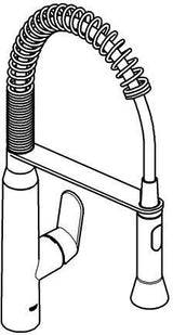 GROHE K7 Medium Spültischbatterie 31379 mit Profibrause, Chrom – Einhand-Spültischmischer