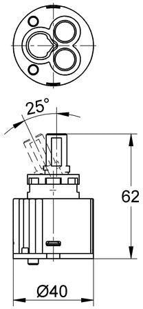 GROHE Keramik-Kartusche 440465 mit Eco-Funktion – Präzision für Ihre Armatur