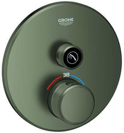 GROHE Grohtherm SmartControl Unterputz-Thermostat 1 Absperrventil rund hard graphite