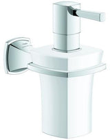 GROHE Grandera Halter mit Keramik-Seifenspender 40910, 110 ml, Chrom, Wandmontage