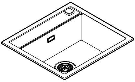 GROHE K700 Kompositspüle 1 Becken 560x510 mm granit grau – Quartzkomposit mit FastFixation