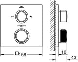 GROHE Allure Thermostat-Wannenbatterie Fertigmontageset cool sunrise gebürstet