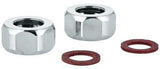 GROHE Anschlussmutter 12902 1/2 Zoll x 14,5 mm Überwurfmutter in Chrom – 2 Stück