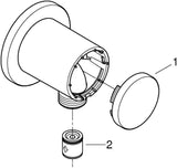 GROHE Tempesta Wandanschlussbogen 1/2 Zoll eigensicher gegen Rückfließen mit Rosette in Chrom