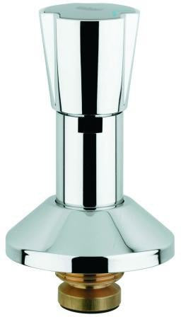 GROHE Oberteil 11515 1'' für UP-Ventile – Dreikantgriff chrom, Markierung blau/rot