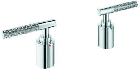 GROHE Atrio Private Collection Hebelgriffe mit Rändelstruktur in Chrom
