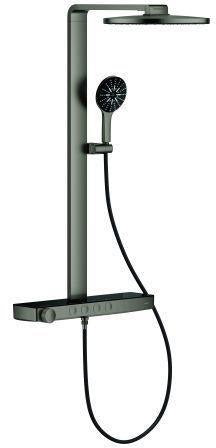 GROHE Rainshower Aqua Pure Duschsystem mit Thermostatbatterie, 360 mm Kopfbrause, Chrom