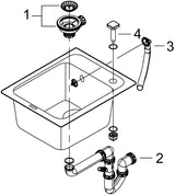 GROHE K700 Kompositspüle 1 Becken 400x500mm granit grau – Quartzkomposit, Whisper, FastFixation