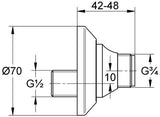 GROHE S-Anschluss 440450 absperrbar für Eichelberg Armaturen – Chrom