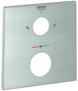 GROHE Rosette 49102 eckig für Thermostat-Fertigmontagesets – Chrom, QuickFix, StarLight