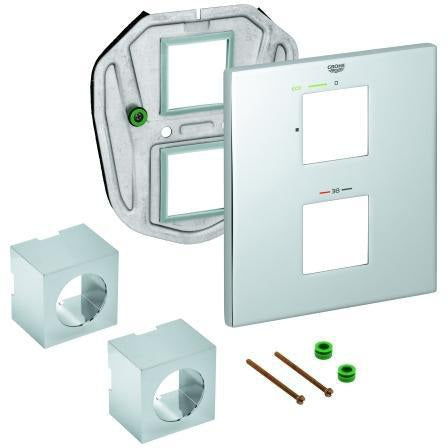 GROHE Rosette 47963 für Fertigmontageset THM-Brause – Chrom, verdeckte Befestigung