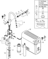 GROHE Blue Home Starter Kit C-Auslauf – Spültischarmatur mit Filter, Kühler & Sprudelwasser