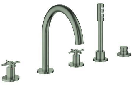 GROHE Atrio 5-Loch-Wannen-Kombination 29408 mit Kreuz-Griffen in Chrom