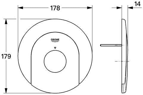 GROHE Rosette 47524 chrom – Armaturenrosette in Chrom für Bad & Küche