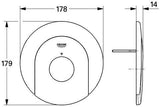 GROHE Rosette 47524 chrom – Armaturenrosette in Chrom für Bad & Küche