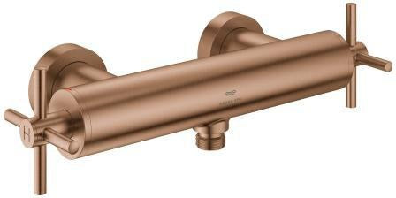 GROHE Atrio 2-Griff-Brausebatterie Wandmontage Kreuzgriffe Chrom – 26895