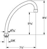 GROHE Auslauf 13047 chrom – Rohrauslauf aus Messing mit Long-Life Oberfläche