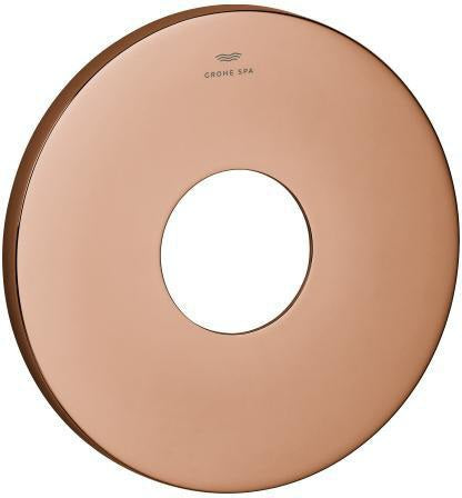 GROHE Rosette 48615 rund für Einhandmischer-Fertigmontagesets, Chrom, FastFixation, 53,1 mm