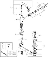 GROHE Essence Einhand-Waschtischbatterie M-Size mit U-Auslauf und SilkMove-Technologie