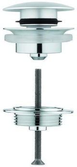 GROHE Ablaufgarnitur 65807 mit Klickverschluss chrom/titanium – für Waschtisch mit Überlauf