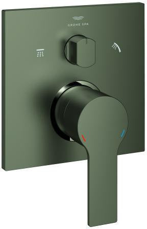 GROHE Allure Einhandbatterie Fertigmontageset – 3-Wege-Umstellung, cool sunrise gebürstet