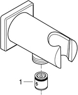 GROHE Rainshower Wandanschlussbogen 26659 eckige Rosette eigensicher chrom