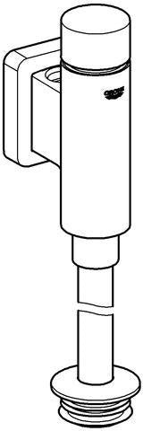 GROHE Rondo Urinal-Druckspüler 37339 mit integrierter Vorabsperrung, chrom