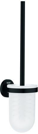 GROHE WC-Bürstengarnitur Essentials Wandmontage Matt Black – Verdeckte Befestigung