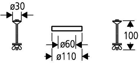 GROHE Befestigungssatz 43500 für Servo-SET – Komplettes Montageset